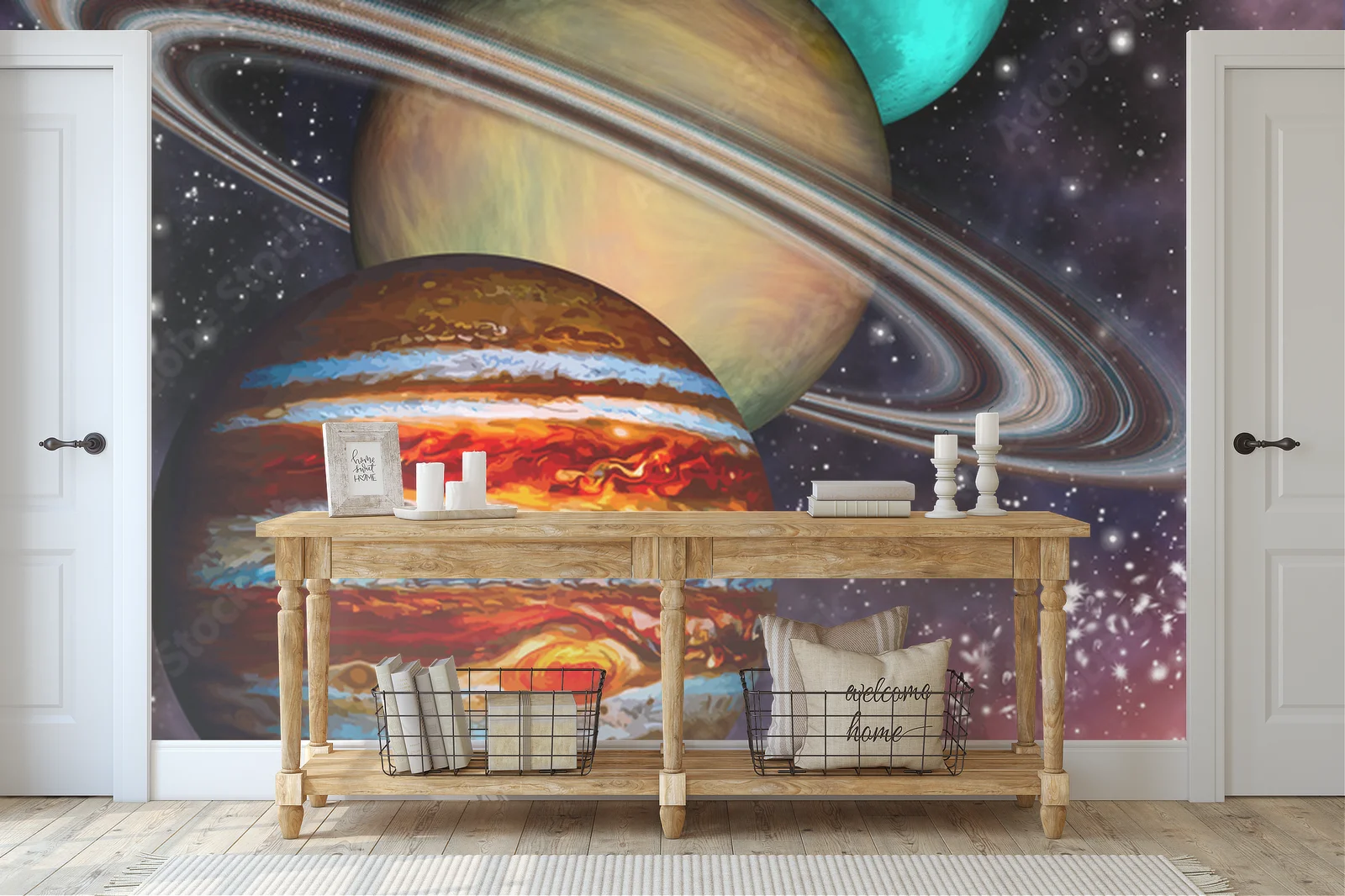 Kosmiczna harmonia: 9 planet w galaktycznej scenerii