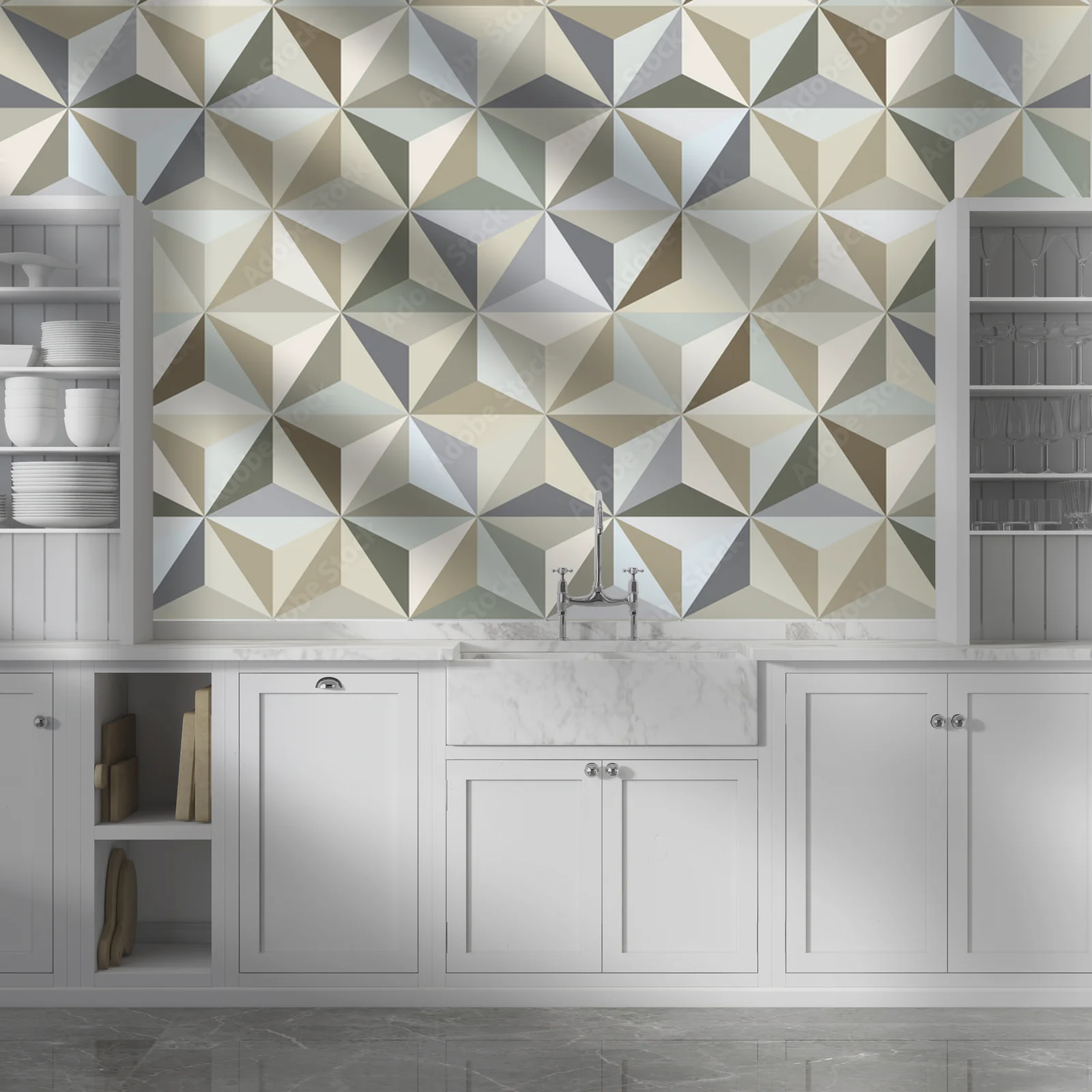 Triangular harmonia w stonowanych odcieniach