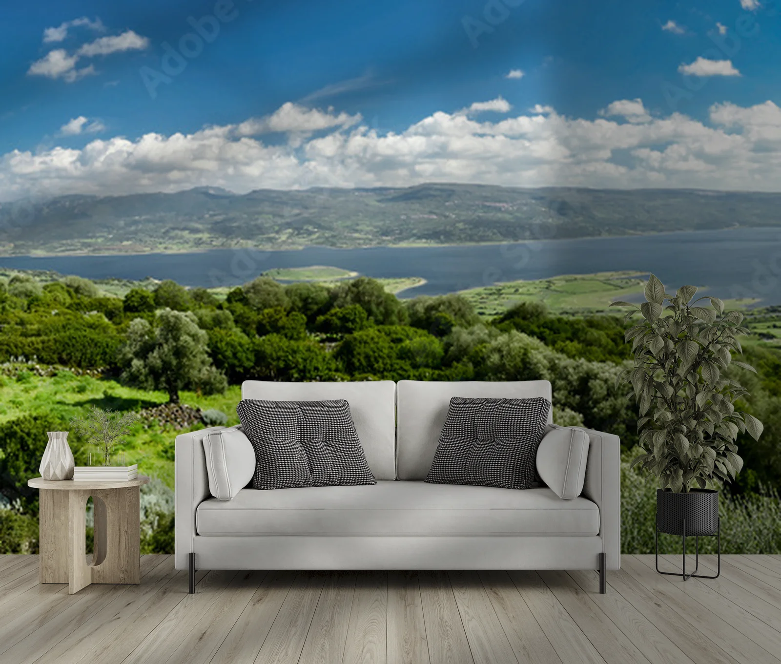 Malownicza panorama jeziora Omodeo w Sardynii