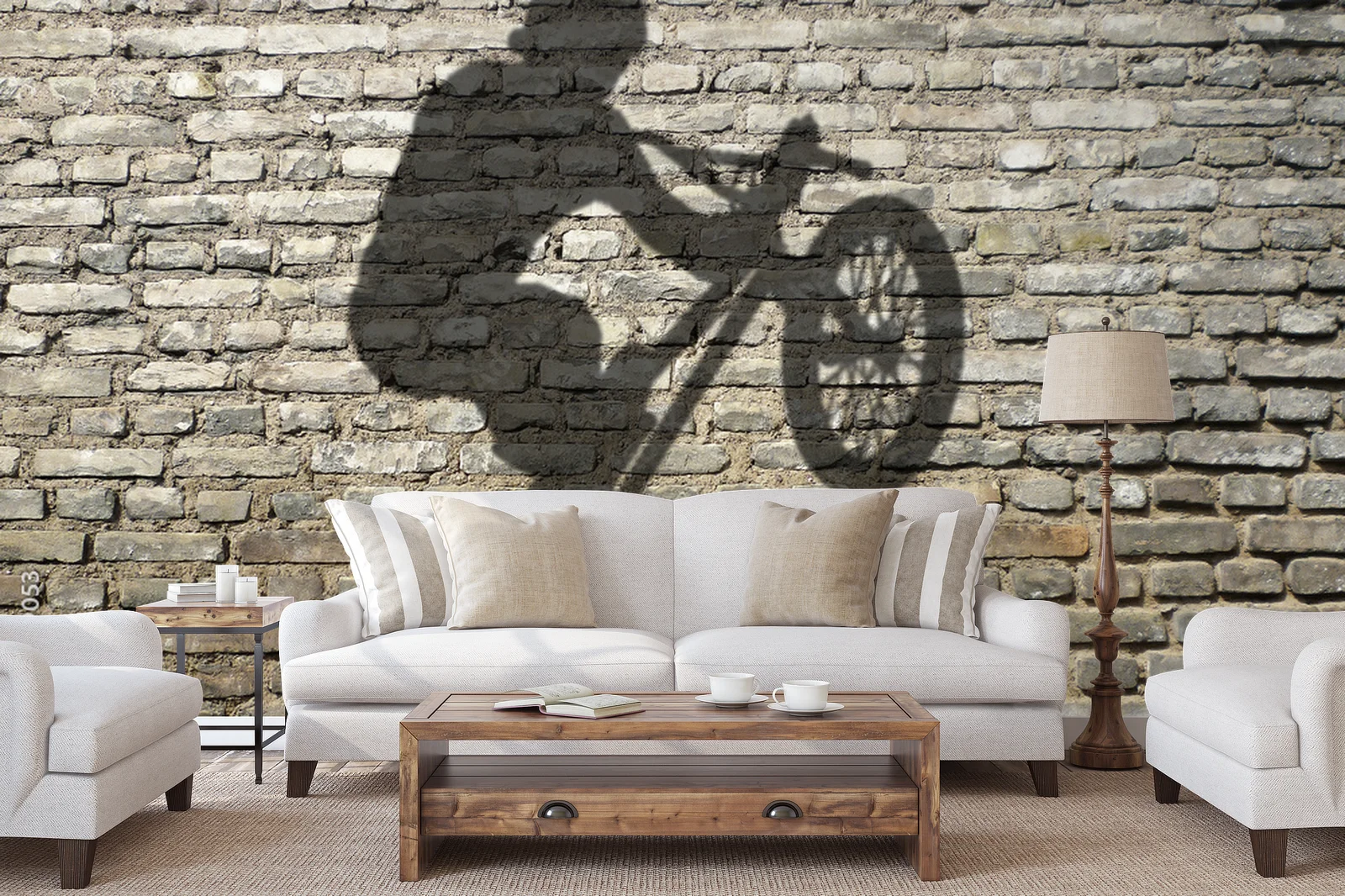 Sylwetka BMX na tle miejskich bricków