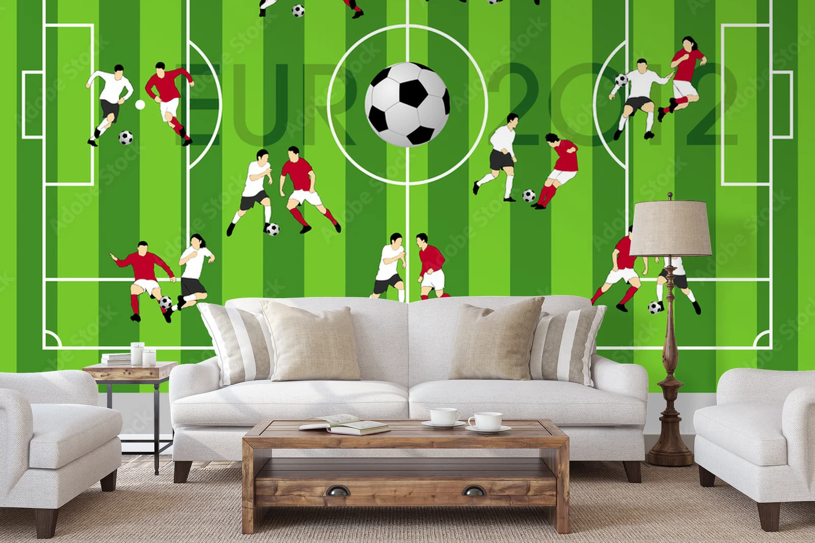 Soccerowy zapał w intensywnych odcieniach zieleni