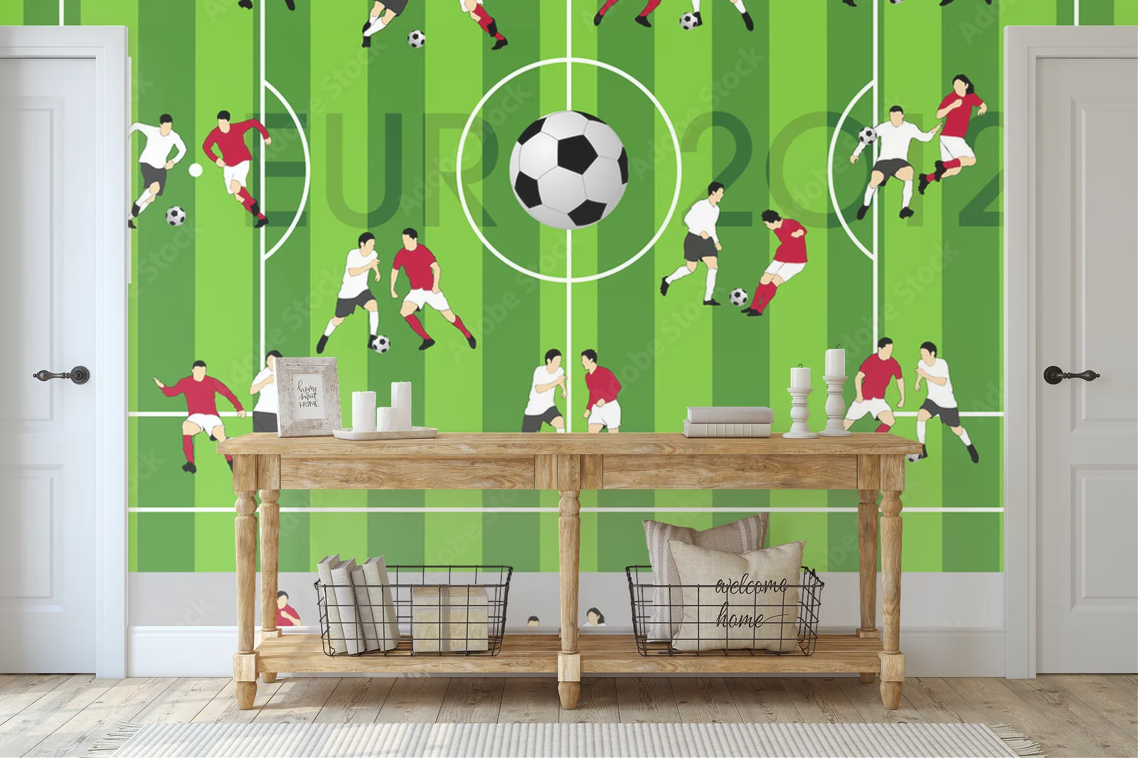 Soccerowy zapał w intensywnych odcieniach zieleni