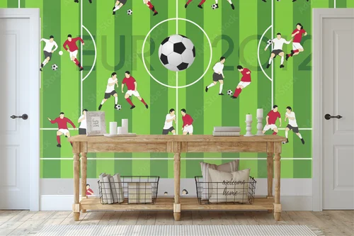 Soccerowy zapał w intensywnych odcieniach zieleni