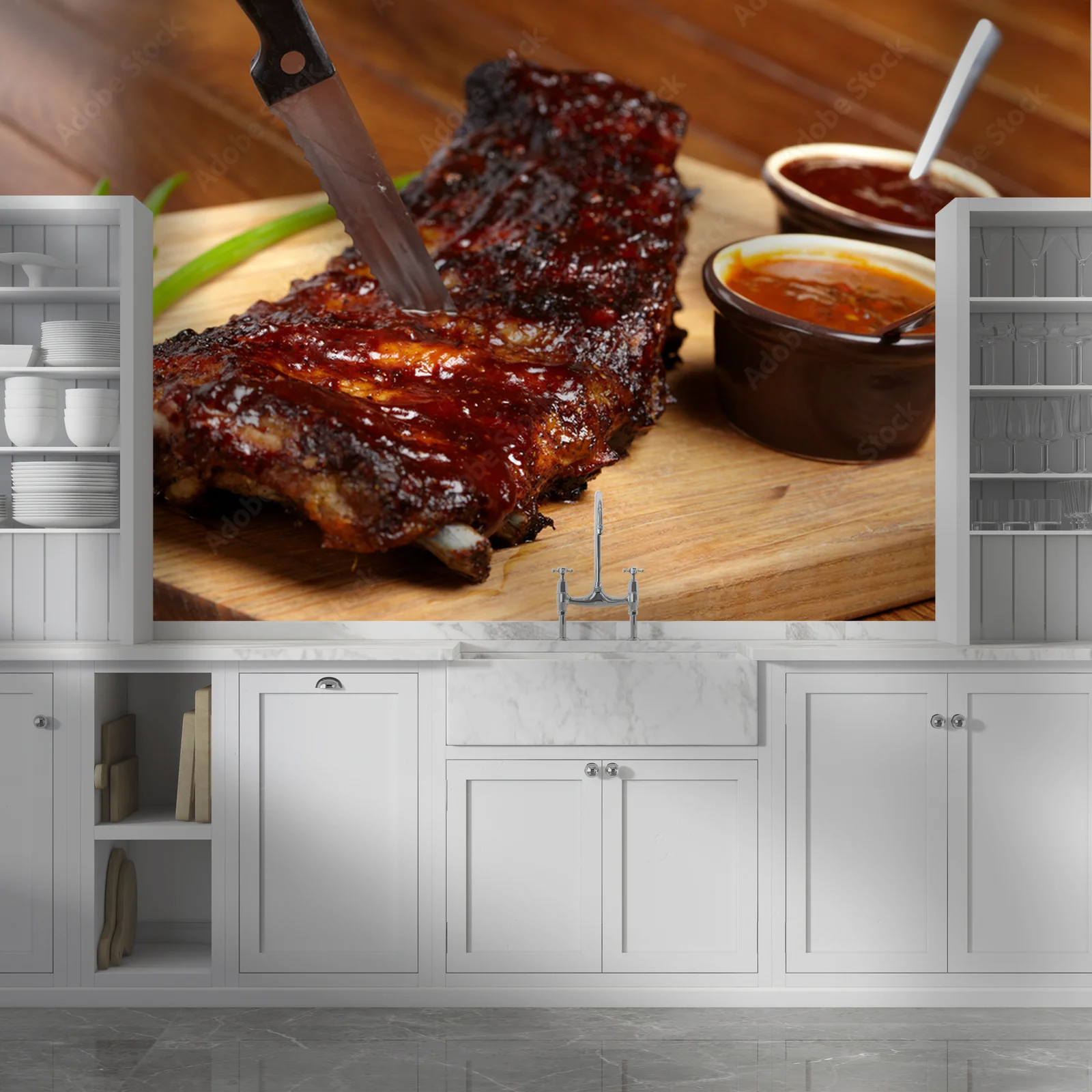 Aromatyczne żeberka BBQ w rustykalnym stylu