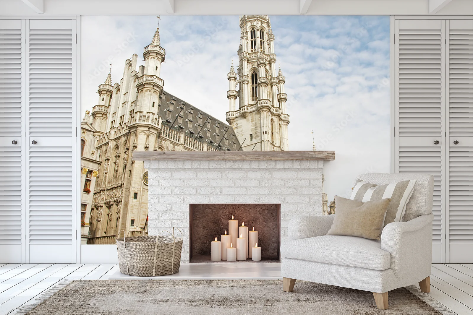 Elegancka architektura Brukseli w stonowanej szarości