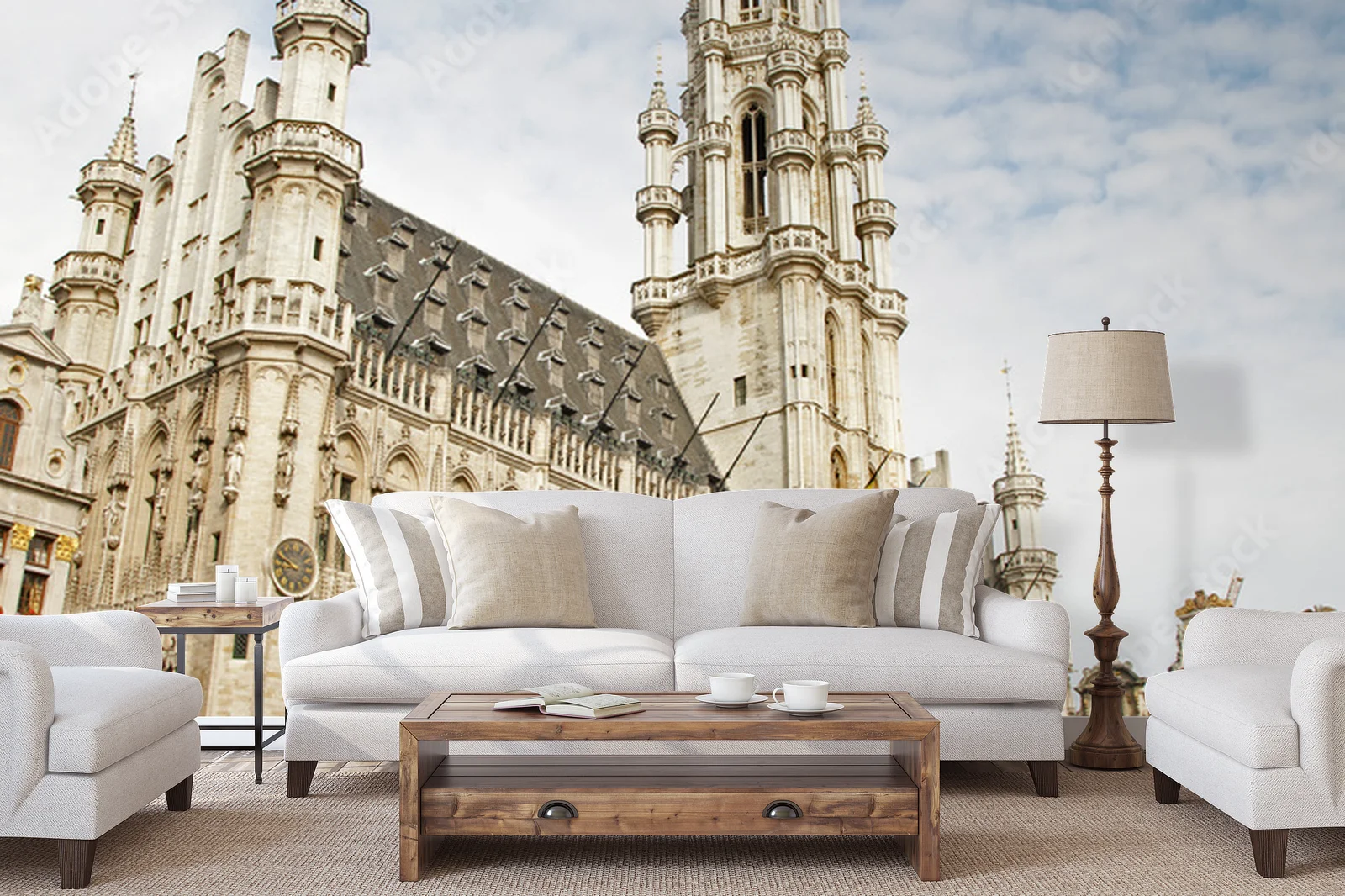 Elegancka architektura Brukseli w stonowanej szarości