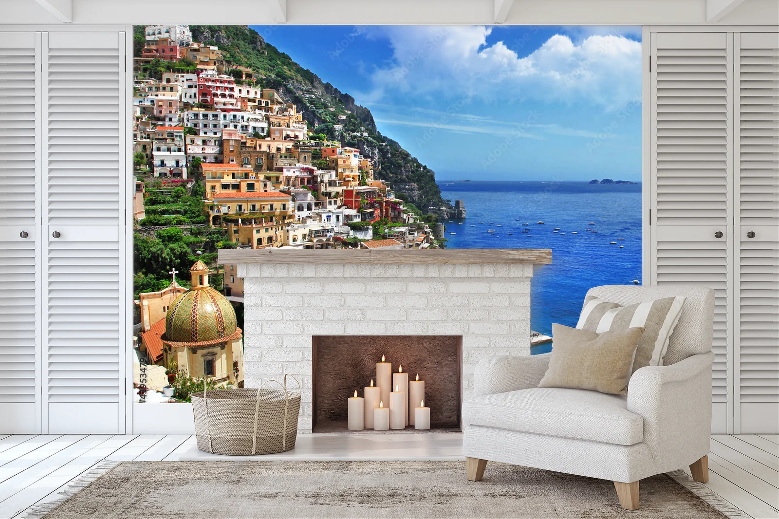 Romantyczne widoki Positano na Amalfi
