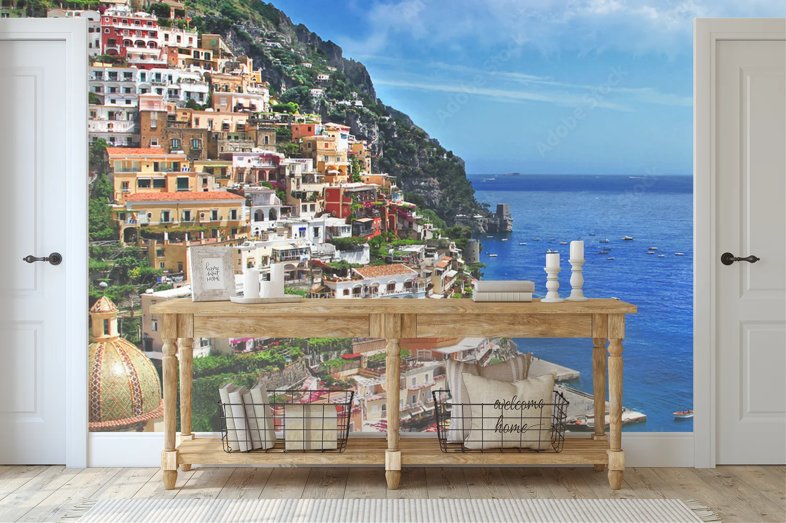 Romantyczne widoki Positano na Amalfi
