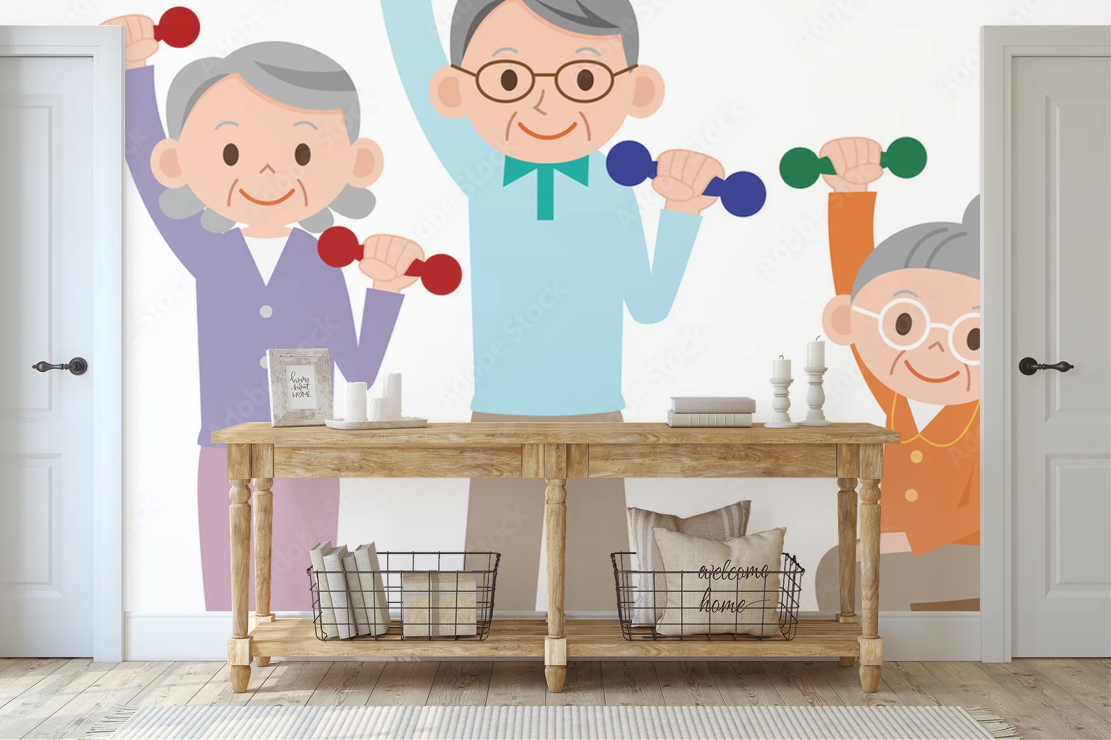 Radosna senioralna aktywność w pastelowej harmonii