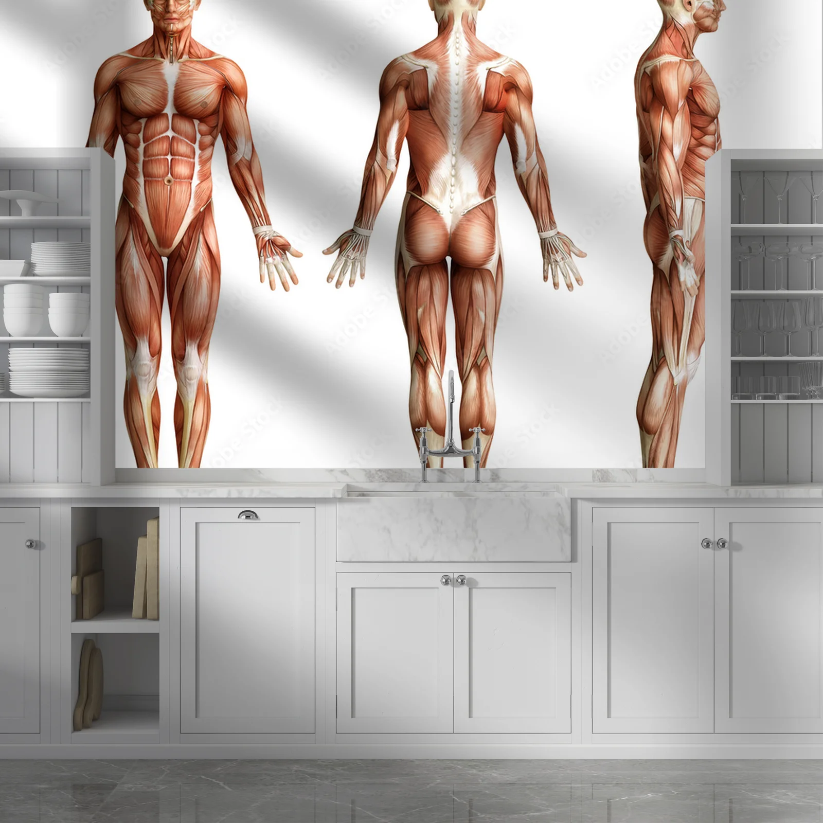 Anatomia człowieka w subtelnej bieli