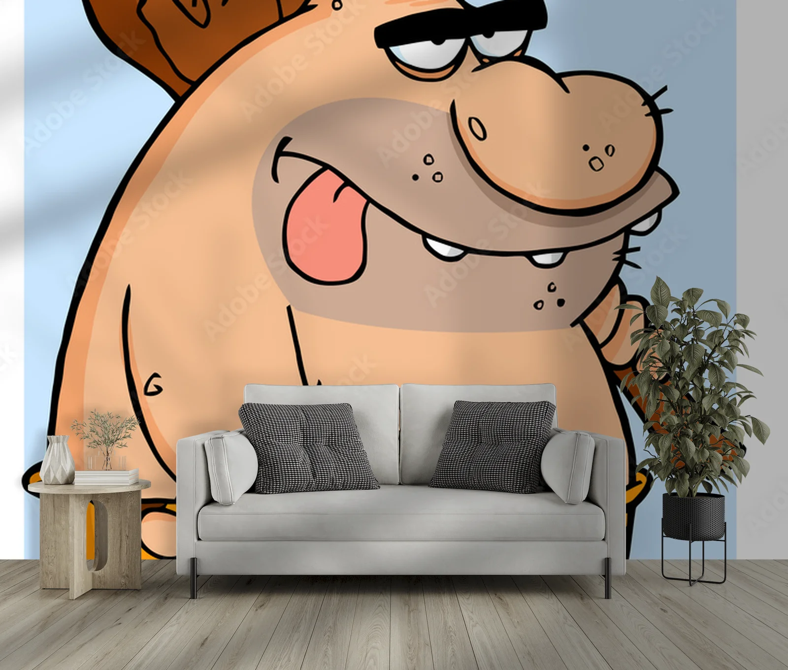 Uroczy i zabawny charakter jaskiniowca