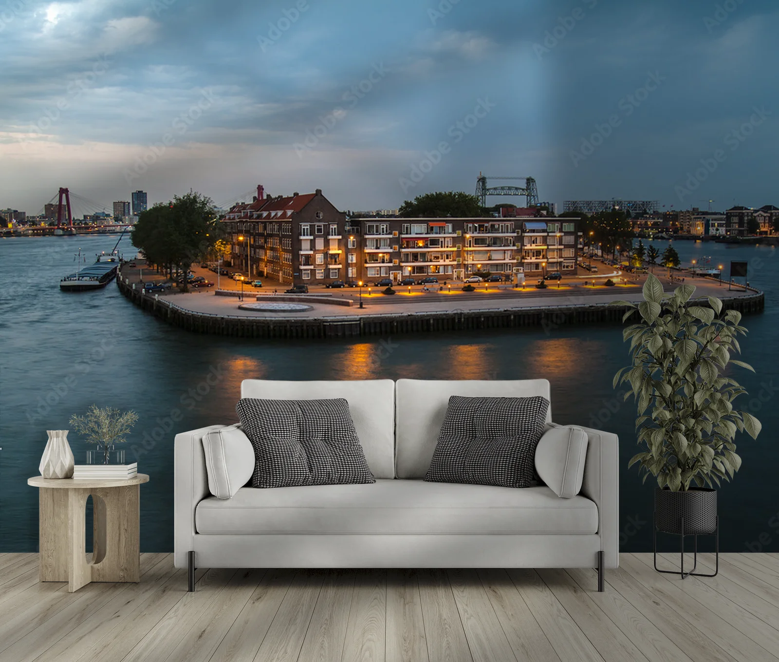 Niezwykła panorama Rotterdamu nad wodami rzeki