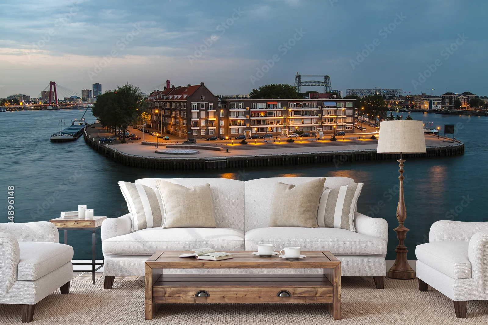 Niezwykła panorama Rotterdamu nad wodami rzeki