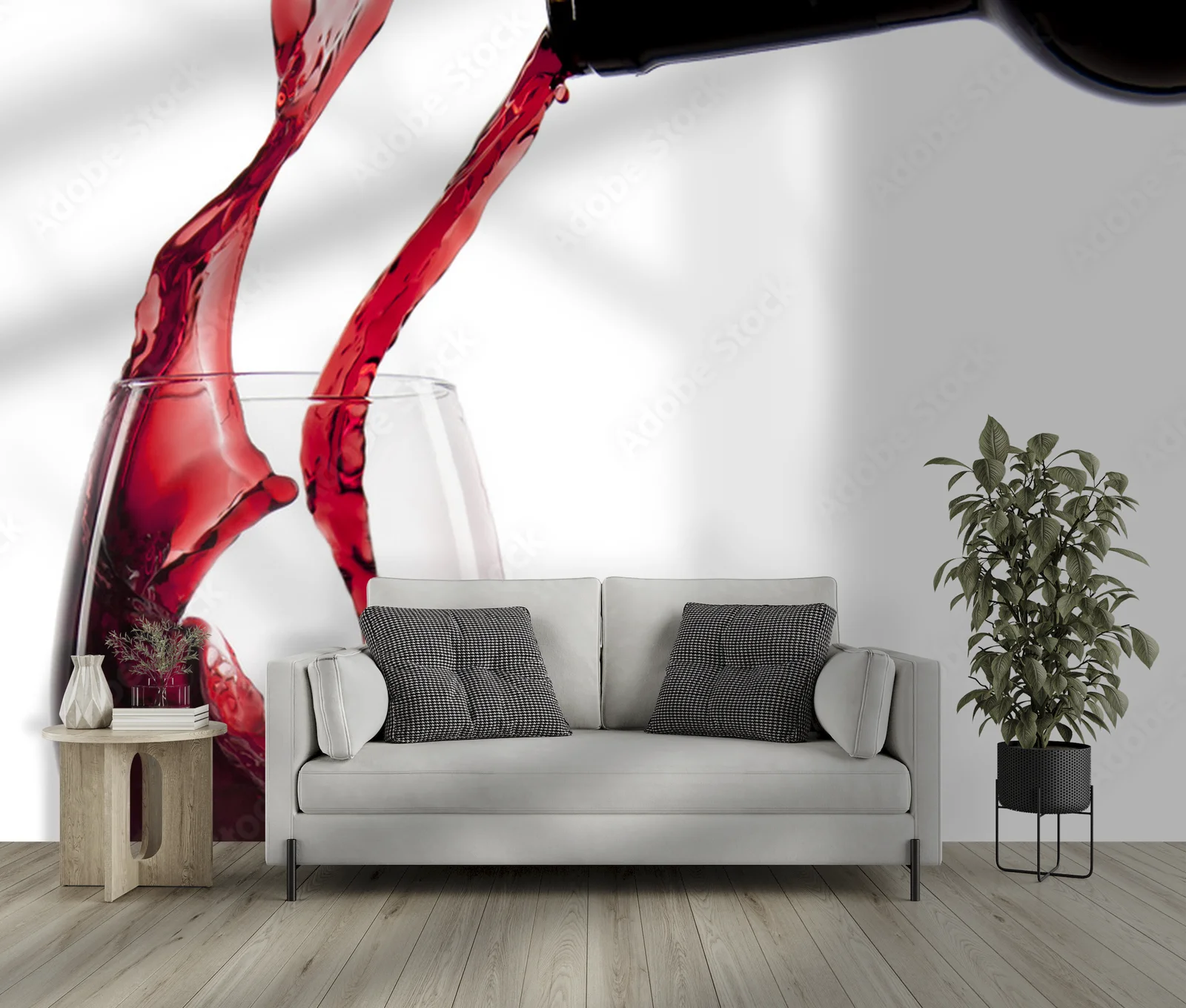 Czerwone wino w chwili ulotnej magii