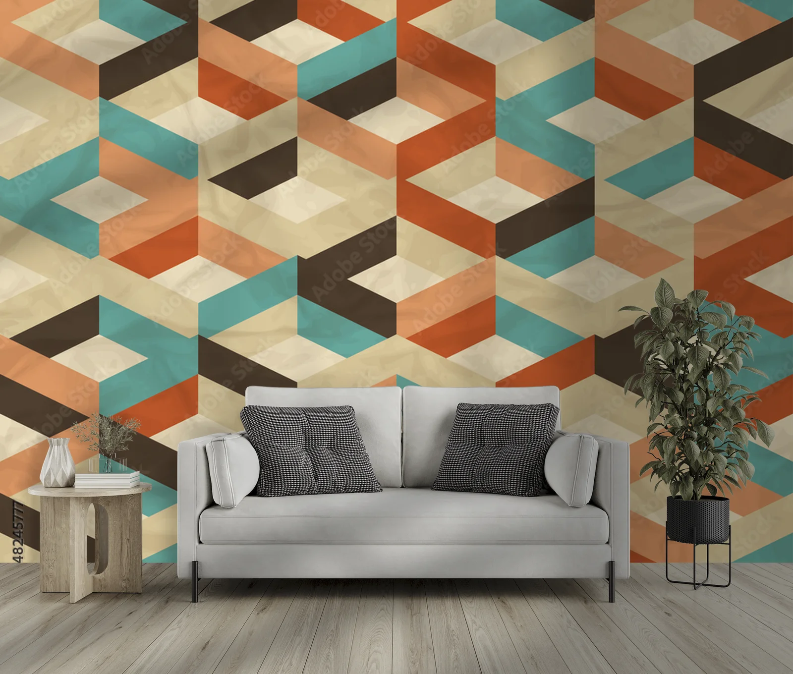 Geometryczna harmonia w vintage'owym stylu