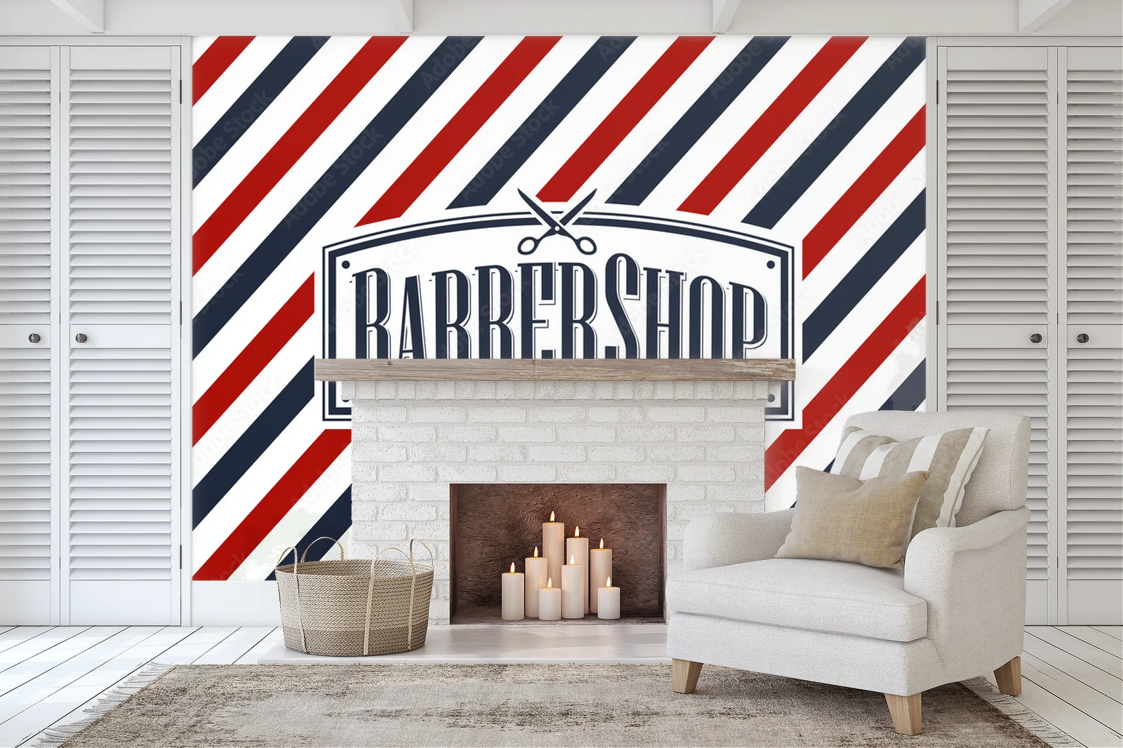 Elegancka nostalgiczna aranżacja w barbershopie