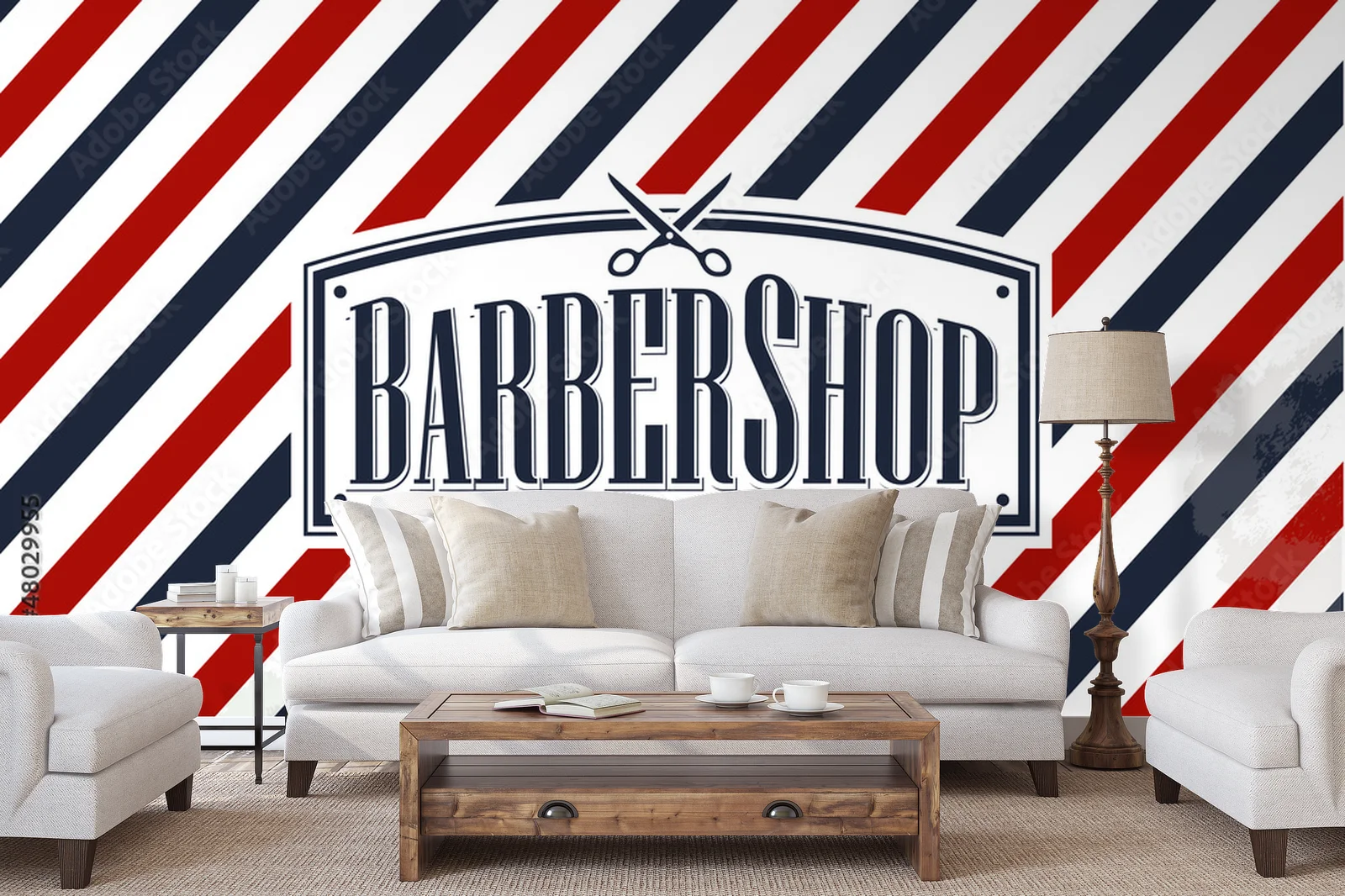 Elegancka nostalgiczna aranżacja w barbershopie