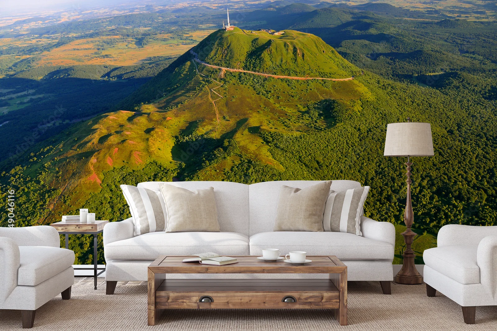Niezapomniana panorama wulkanów w delikatnych barwach