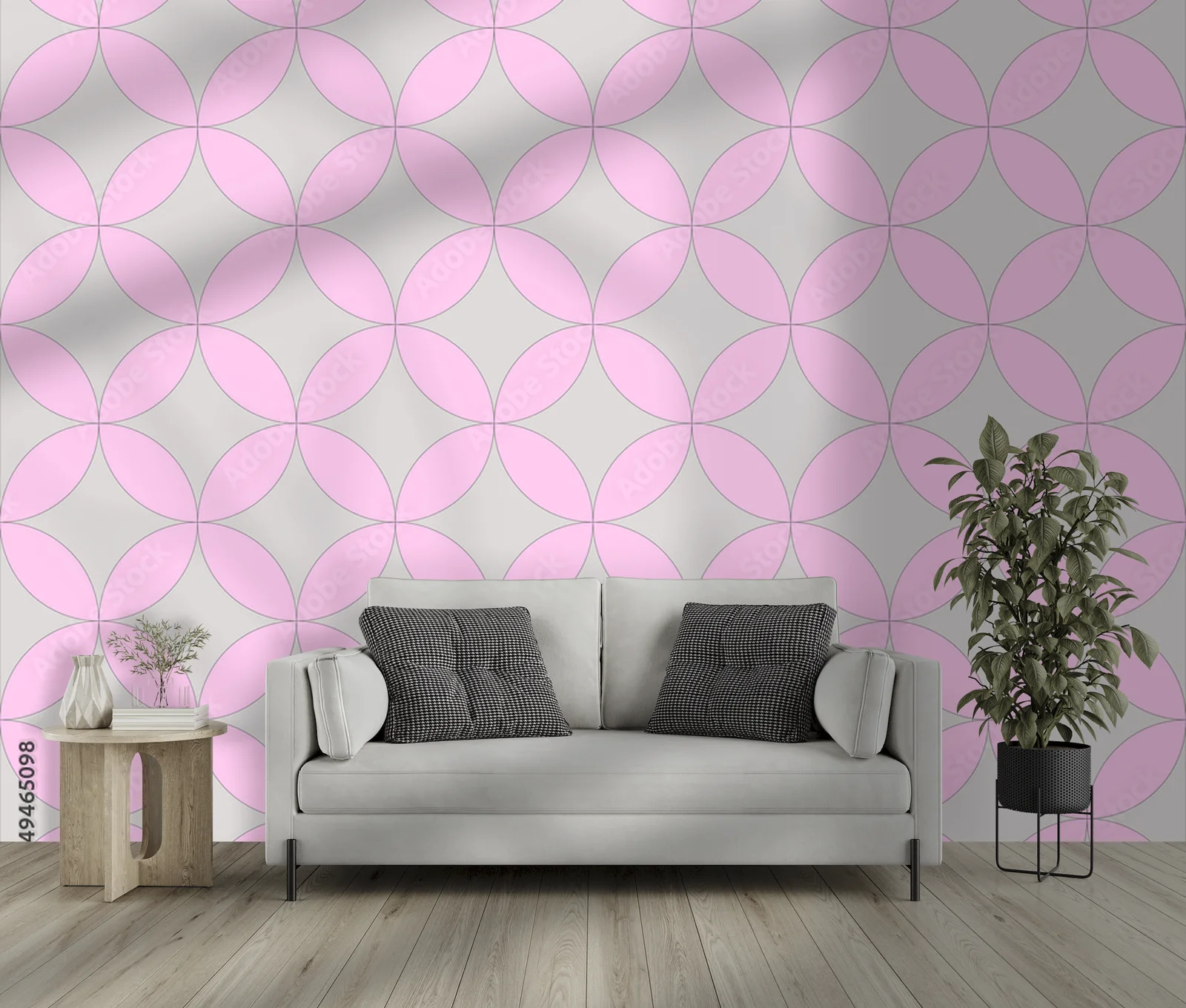 Abstrakcyjne geometryczne kompozycje w pastelowych odcieniach