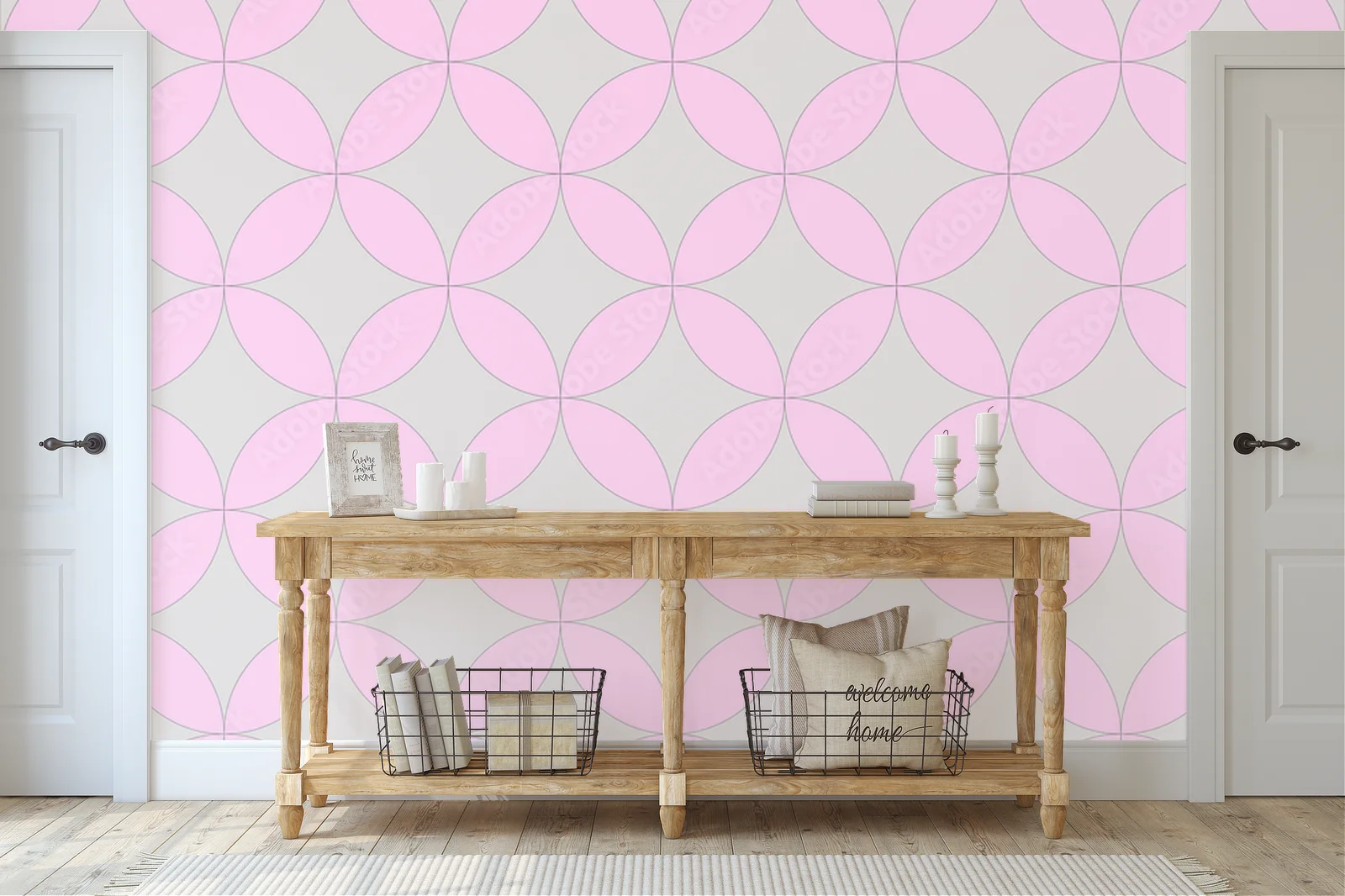 Abstrakcyjne geometryczne kompozycje w pastelowych odcieniach