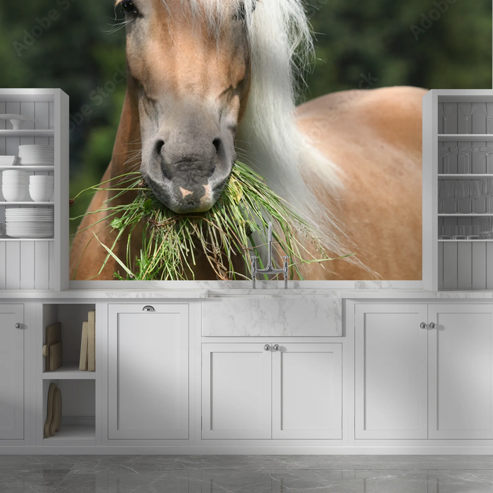 Wspaniała chwila: Haflinger w pastelowej scenerii