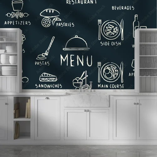 Chalkowe elementy menu w nastrojowym klimacie