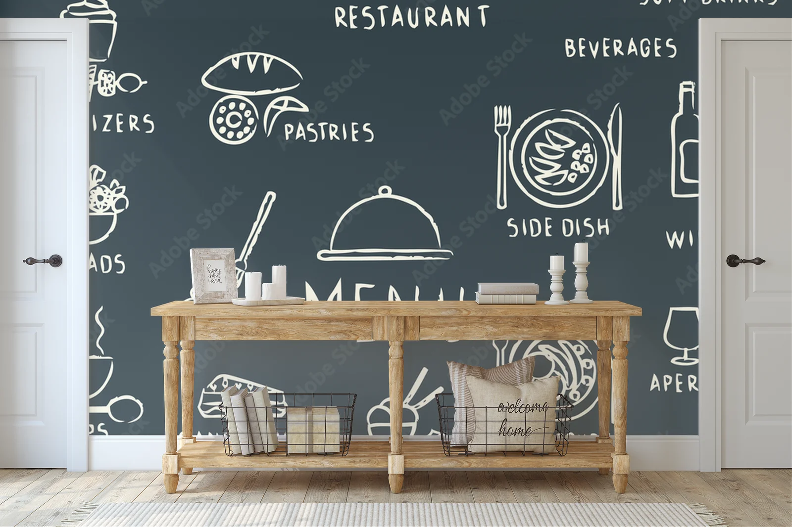 Chalkowe elementy menu w nastrojowym klimacie