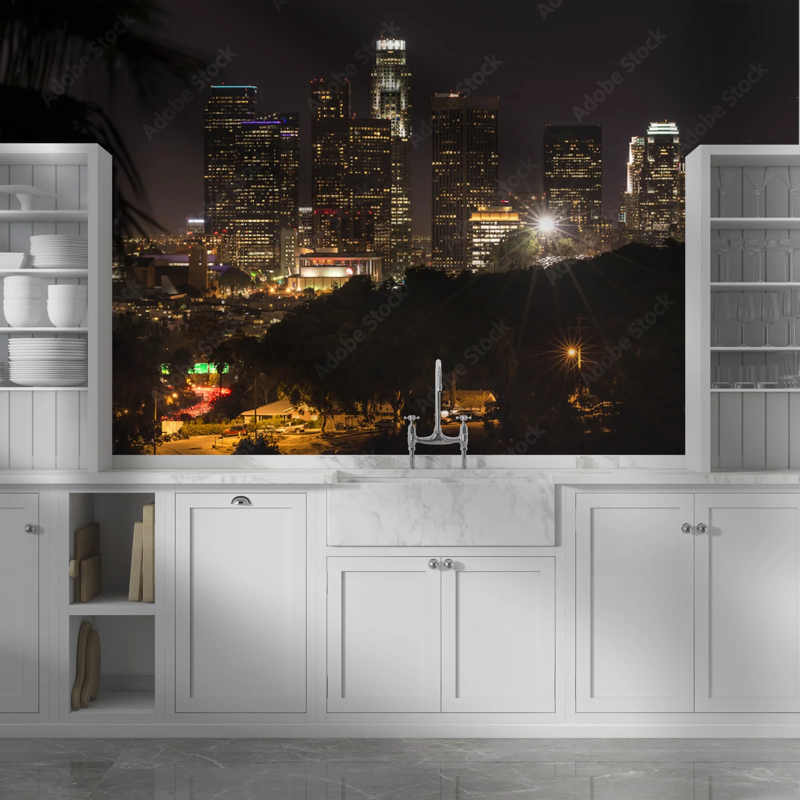 Nocne Los Angeles w romantycznych odcieniach