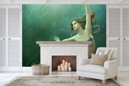 Zaczarowany świat syren w głębi oceanu