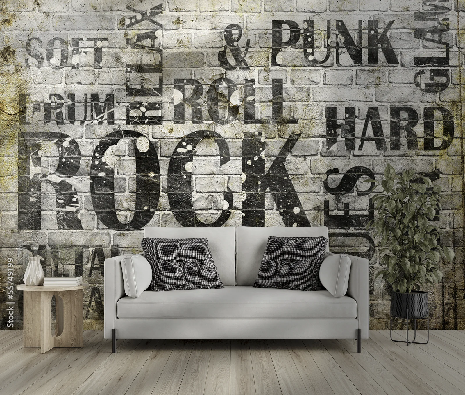 Grunge'owy plakat rockowej energii