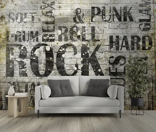 Grunge'owy plakat rockowej energii