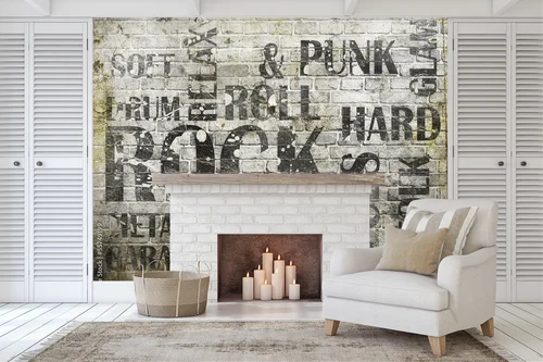 Grunge'owy plakat rockowej energii