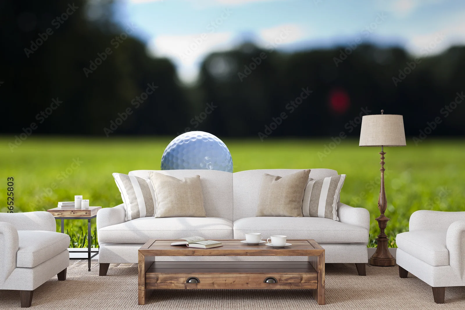 Radość z gry w golf w naturalnym krajobrazie
