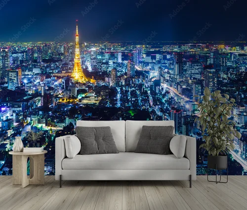 Nocny pejzaż Tokio – magia miasta w blasku świateł
