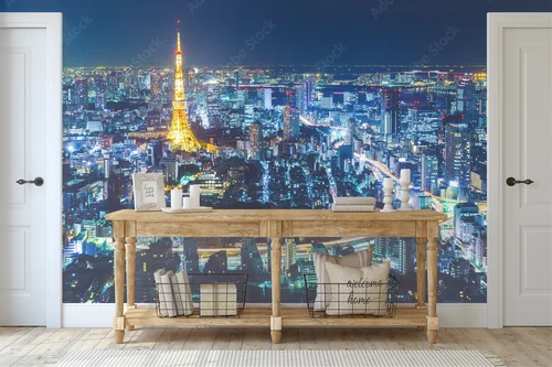 Nocny pejzaż Tokio – magia miasta w blasku świateł