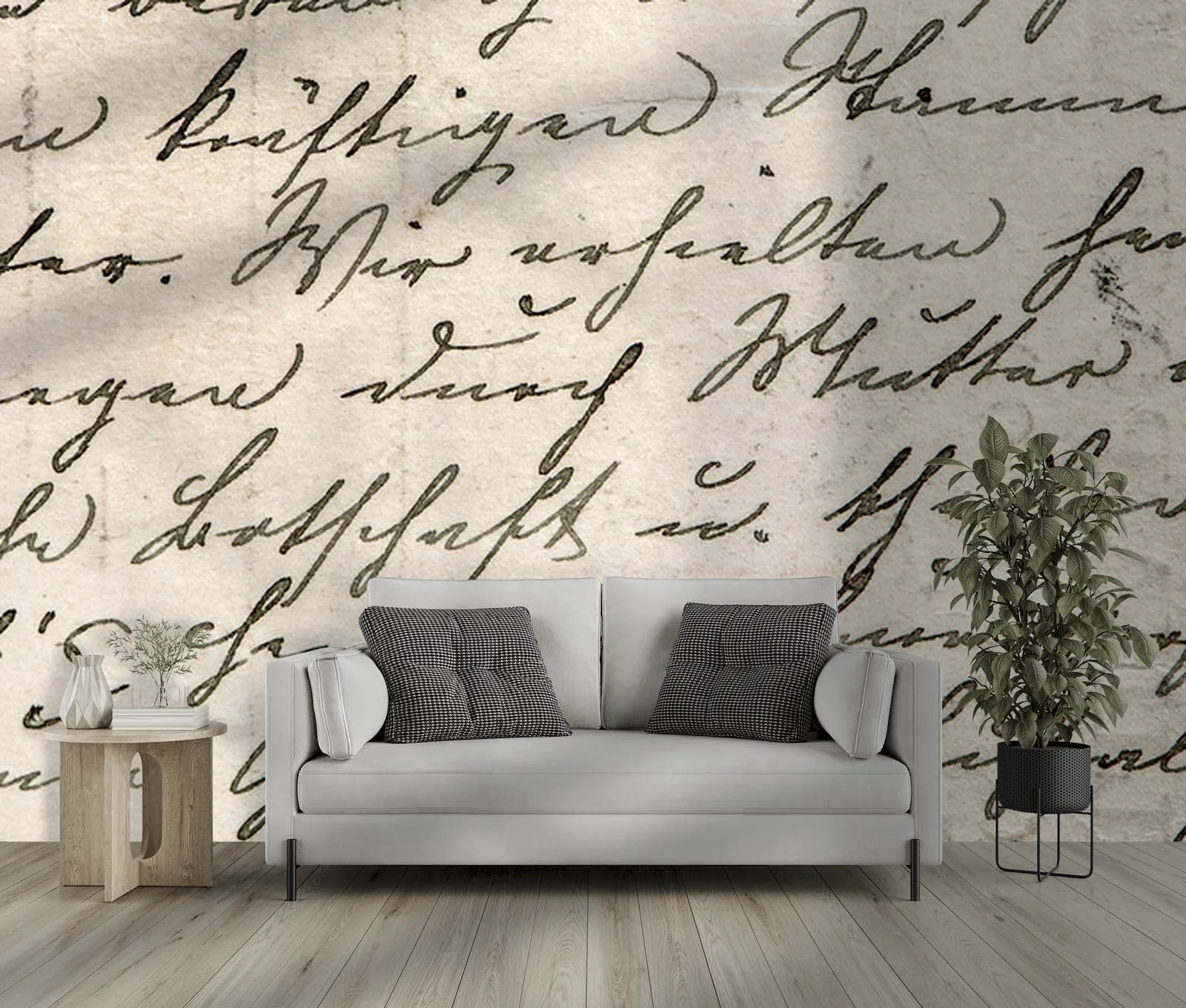 Vintage'owa kaligrafia w pastelowych odcieniach