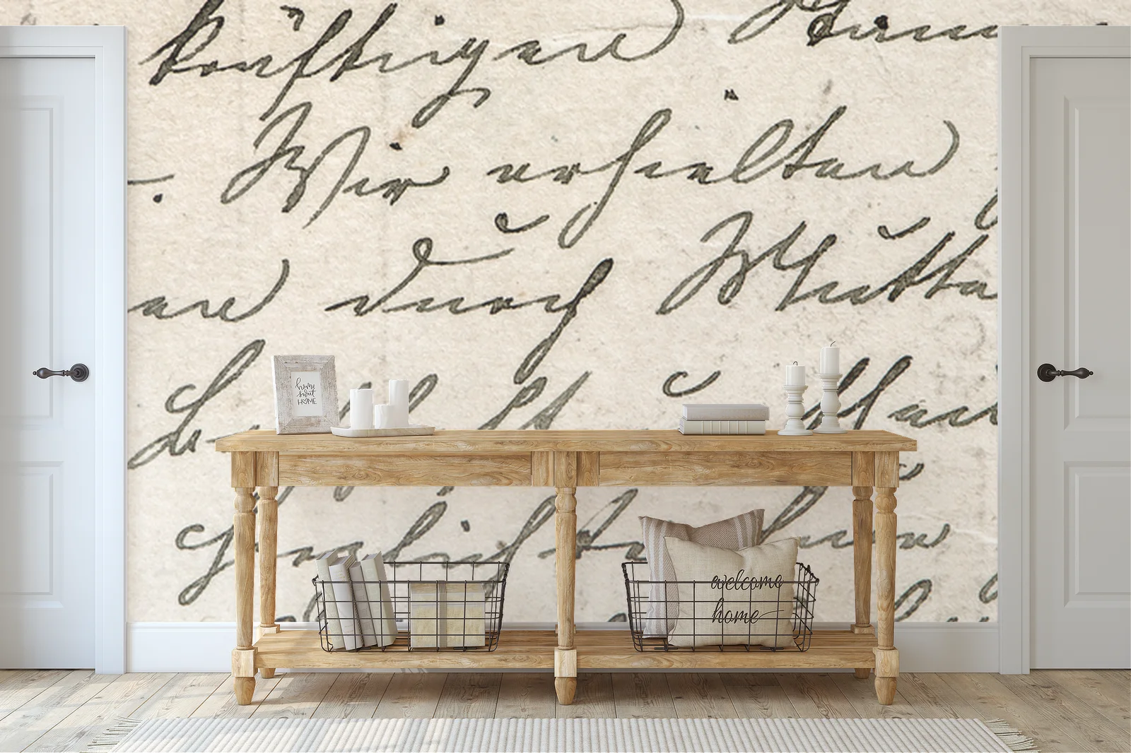 Vintage'owa kaligrafia w pastelowych odcieniach