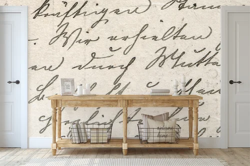 Vintage'owa kaligrafia w pastelowych odcieniach
