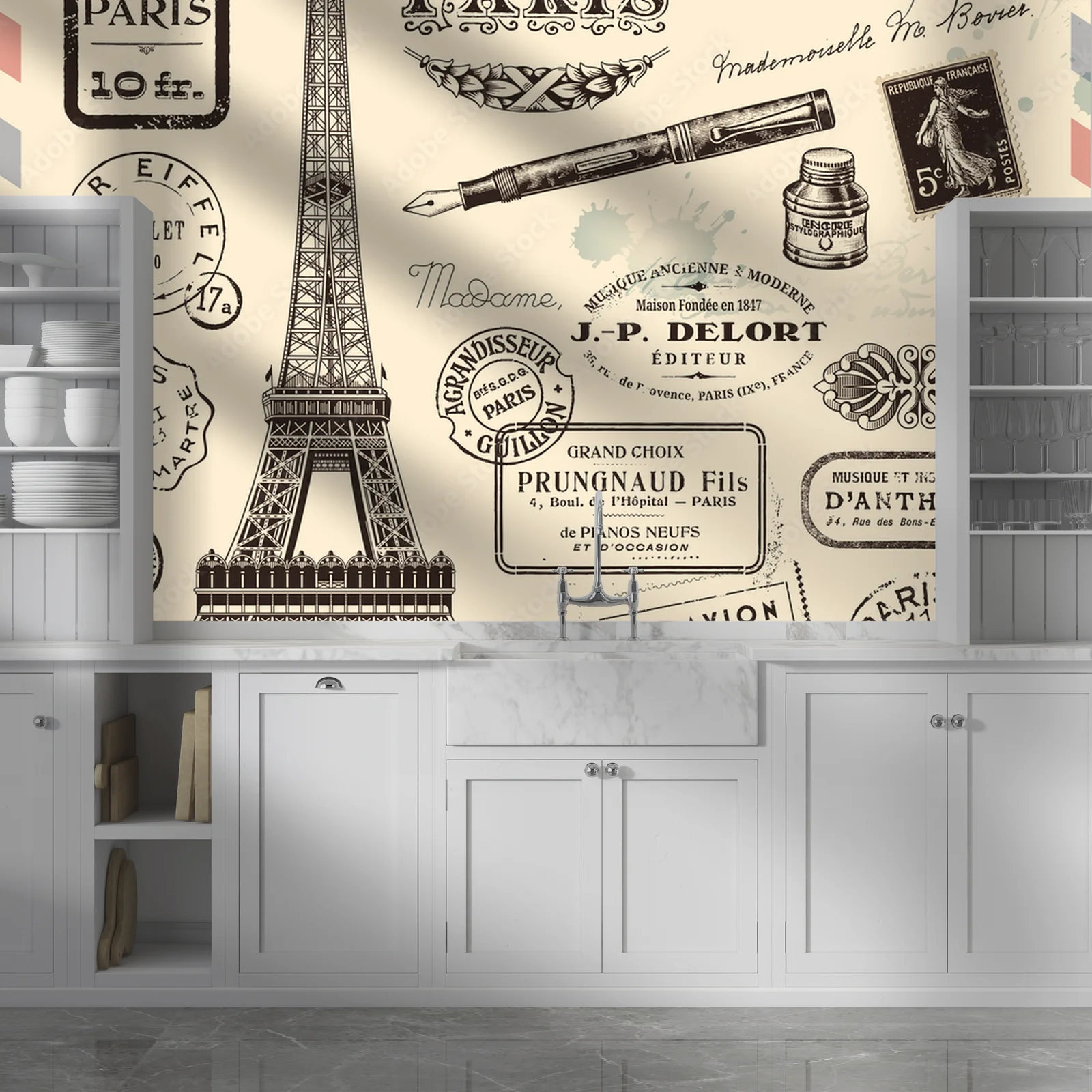 Paris skóry sentymentów w pastelowych odcieniach