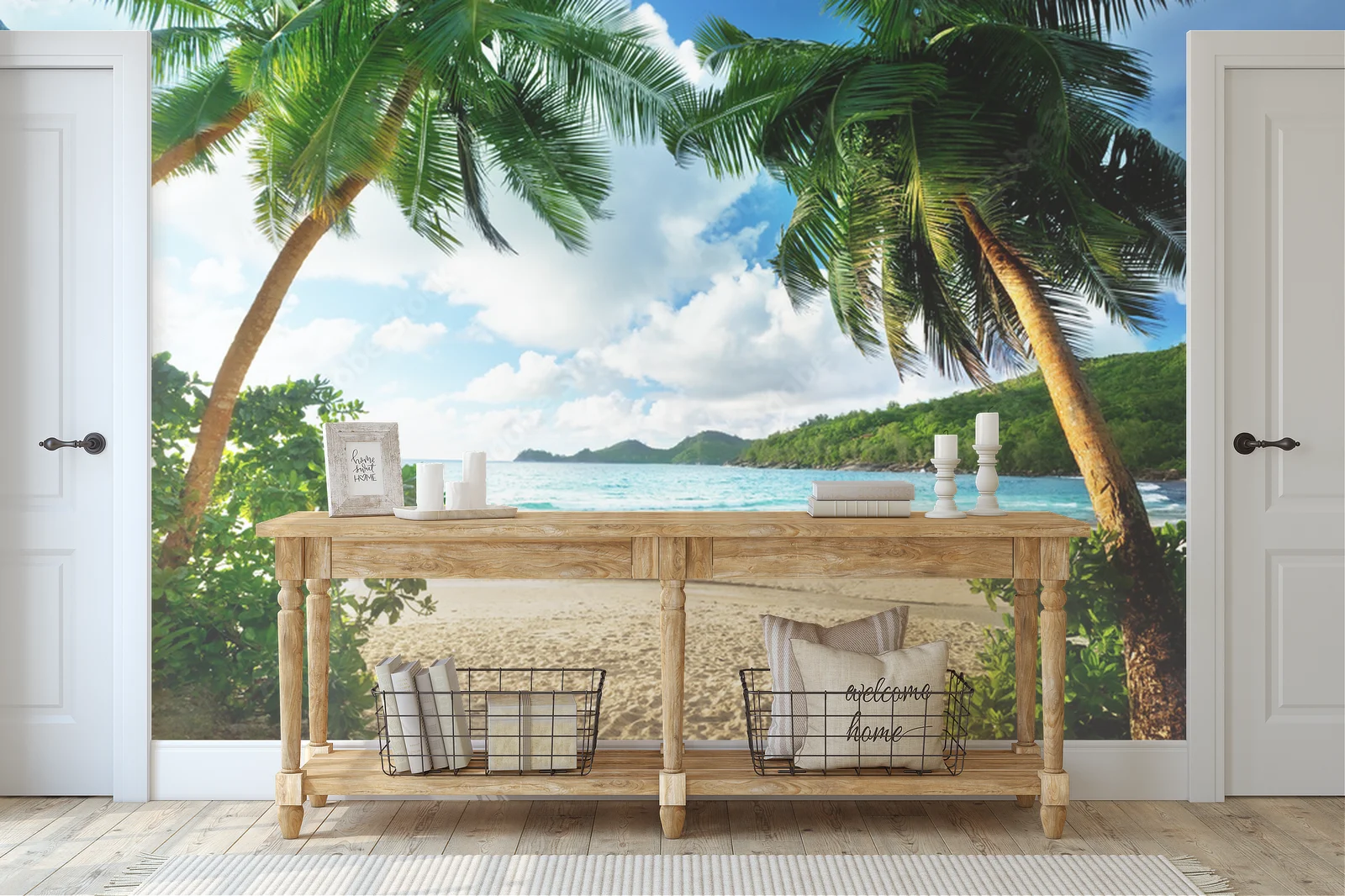 Zachód słońca na plaży - Mahé, Seychelles