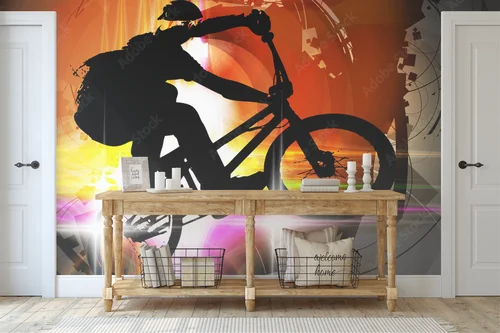 Ekstremalne skoki BMX w miejskiej scenerii