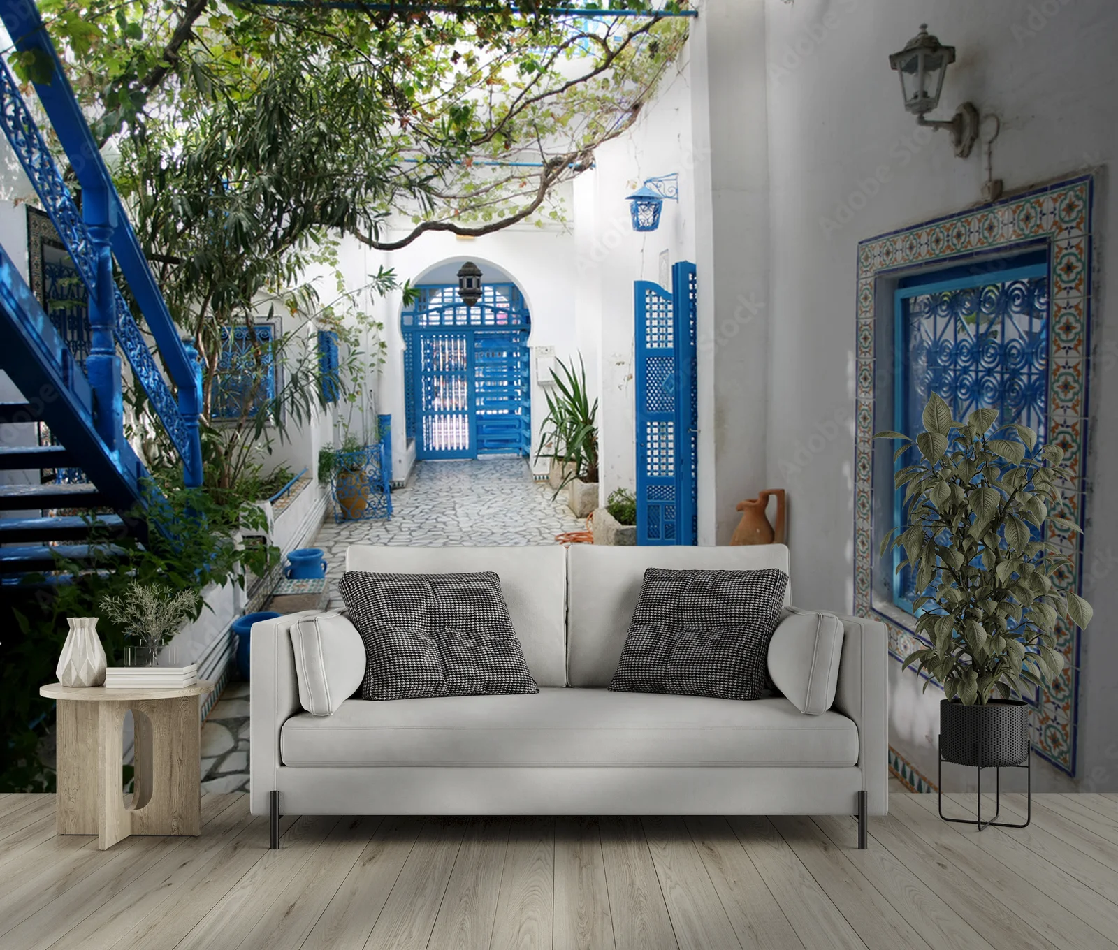 Wspomnienia z letniego dziedzińca w Sidi Bou Said