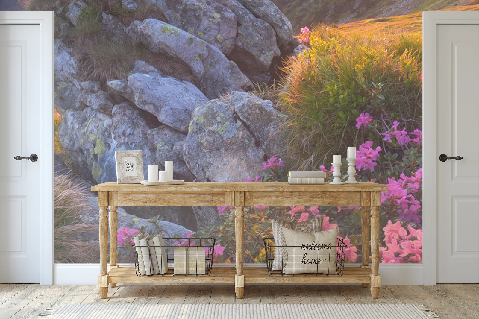 Fantastyczna wiosenna sceneria górskiej doliny