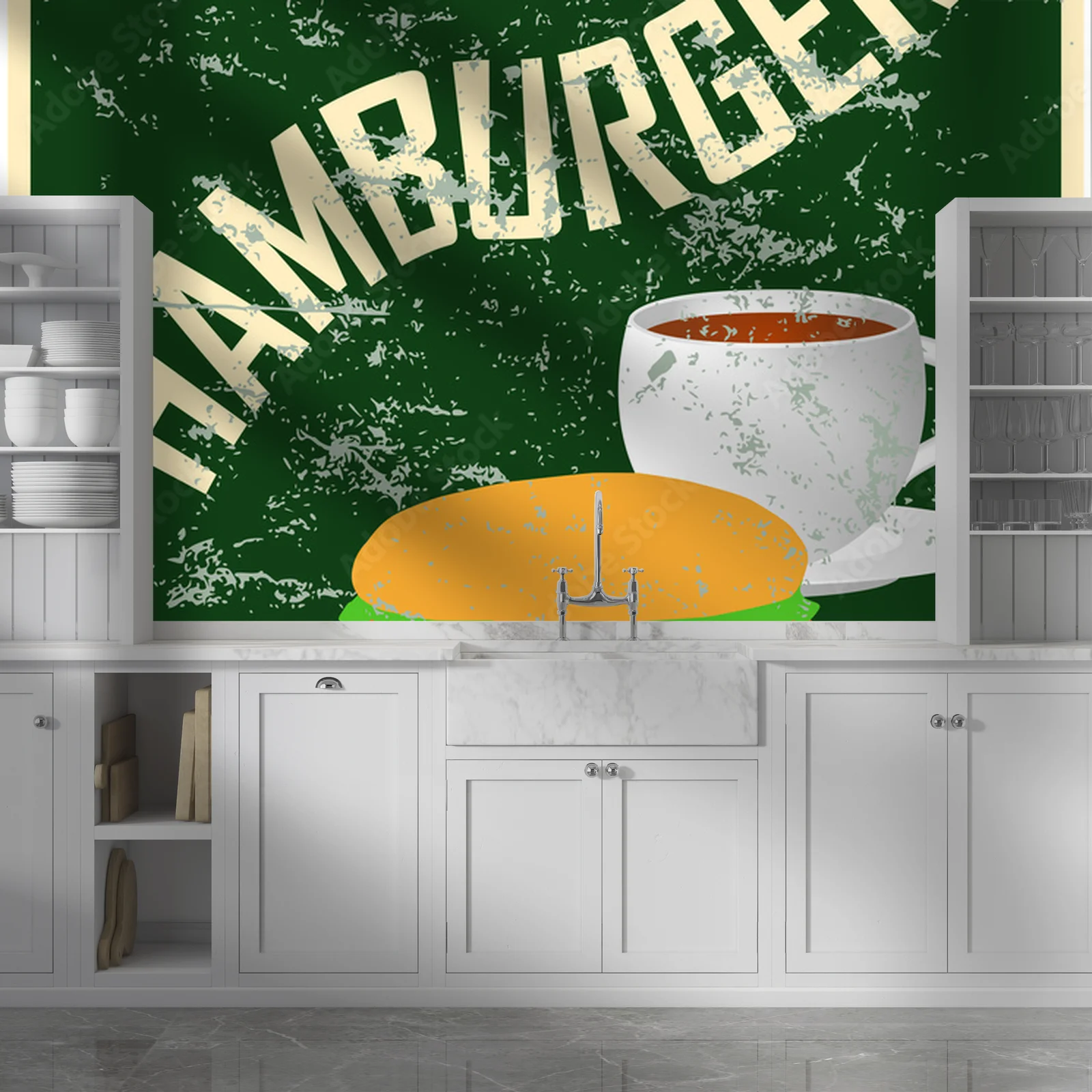 Nostalgiczne znaki z retro hamburgerowego baru