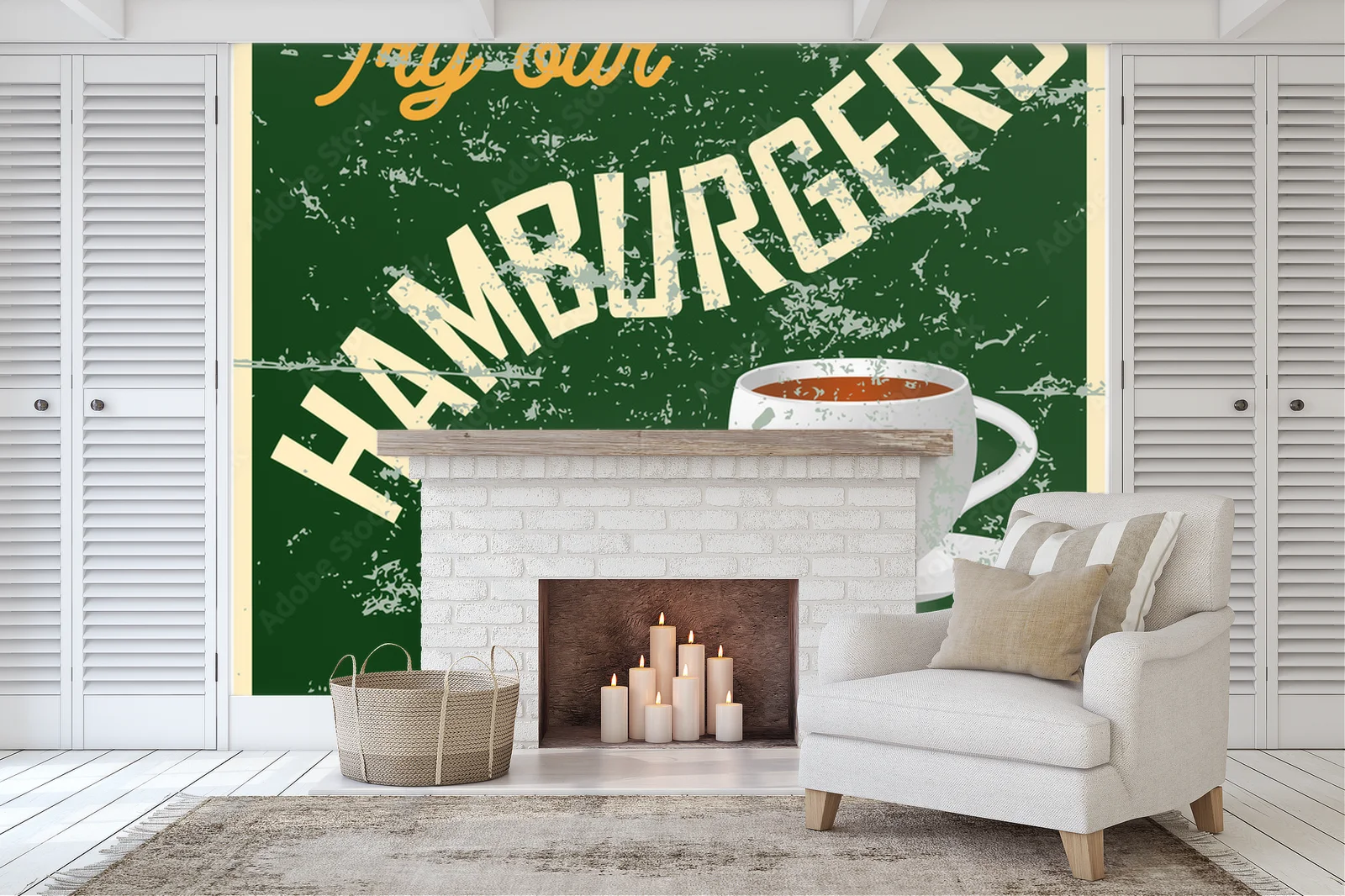 Nostalgiczne znaki z retro hamburgerowego baru