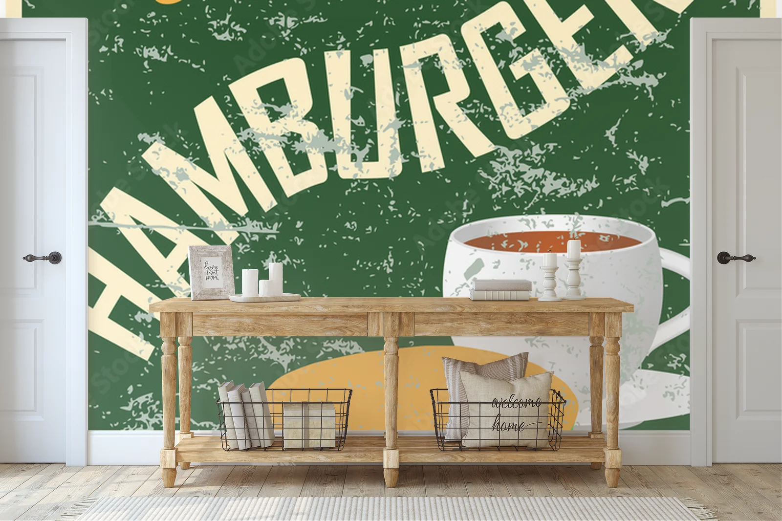 Nostalgiczne znaki z retro hamburgerowego baru