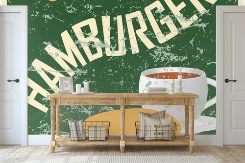 Nostalgiczne znaki z retro hamburgerowego baru