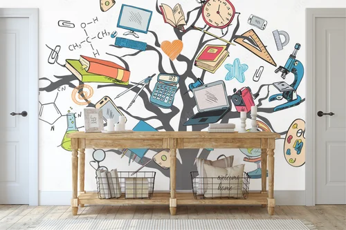 Edukacyjny pejzaż w radosnych odcieniach