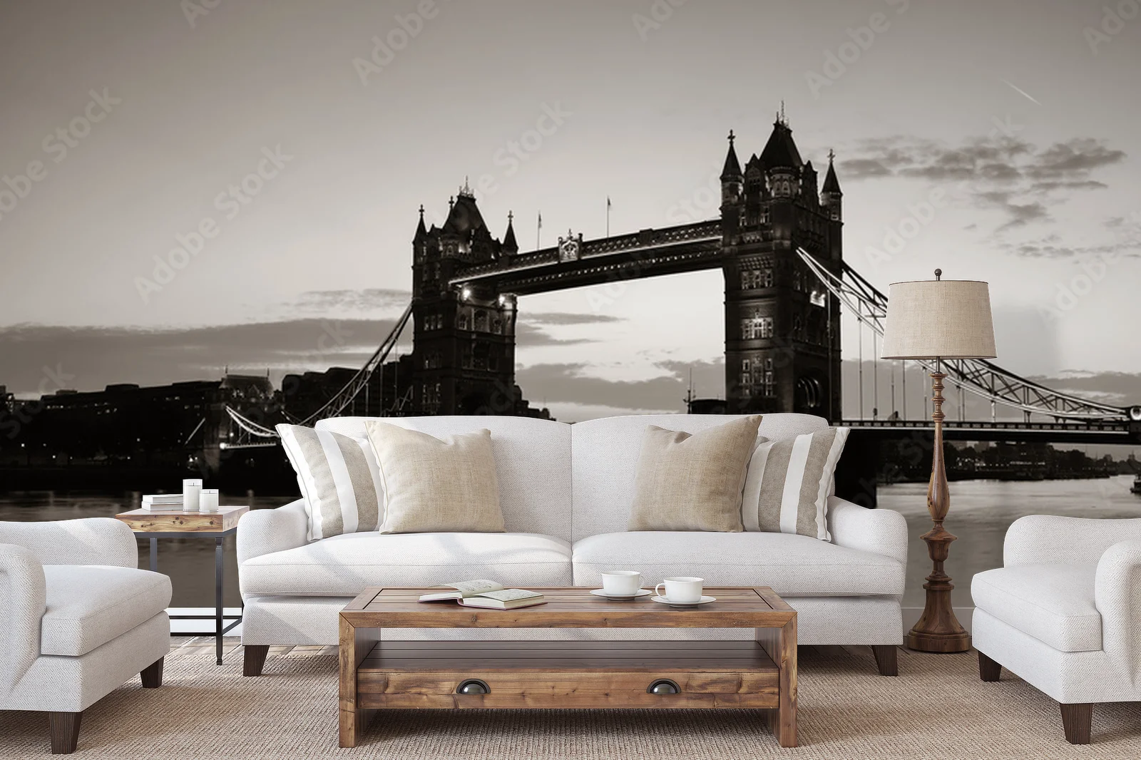 Ikoniczny Tower Bridge w nostalgicznych odcieniach