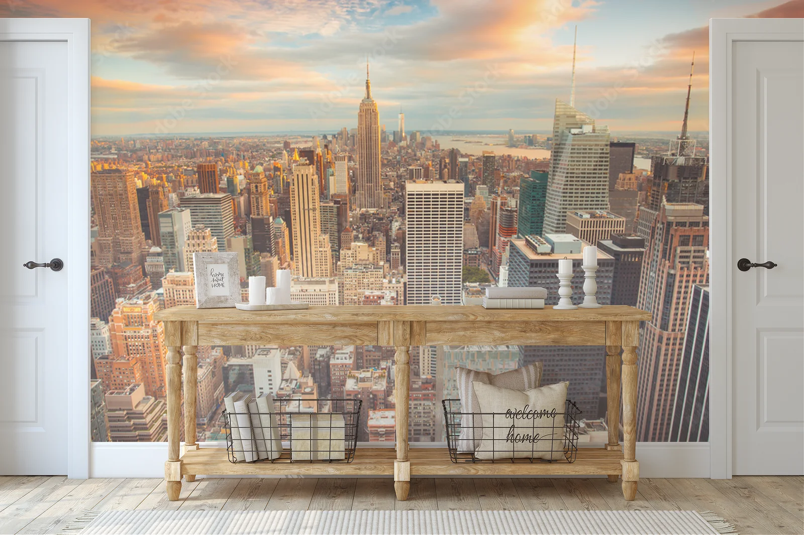 Zachód słońca nad Manhattanem - urbanistyczna elegancja
